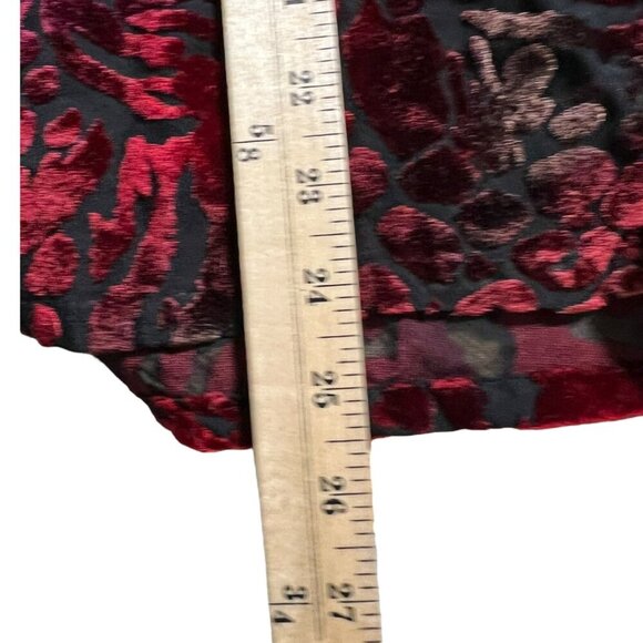 White‎ Stag Vintage Dark Romantic Velvet Burnout Animal Print Blouse Size Medium - Picture 8 of 8